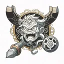 gomu gomu no mi tattoo design idea