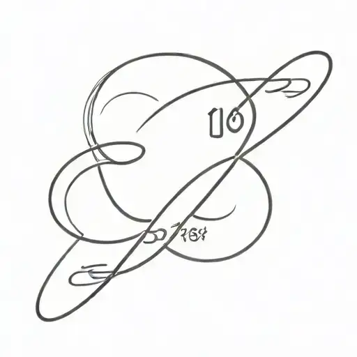 infinity sign with date of birth 1964 1992 tattoo design idea