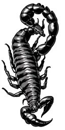 scorpion crawling tattoo design idea
