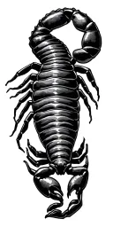 scorpion crawling tattoo design idea