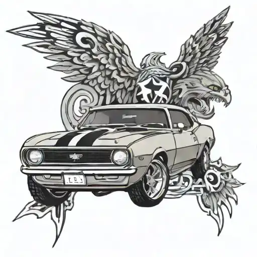1967 camaro tattoo design idea