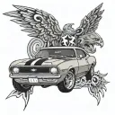 1967 camaro tattoo design idea