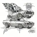 1967 camaro tattoo design idea