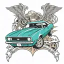 1967 camaro tattoo design idea