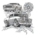 1967 camaro tattoo design idea