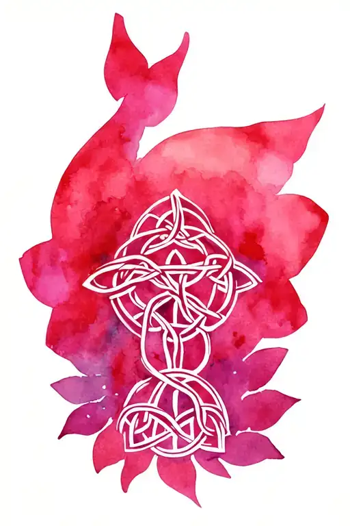 Celtic knotwork design mother of 3 tattoo design idea