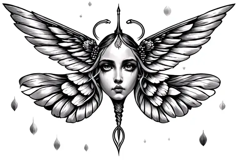 Gemini zodiac sign tattoo design idea
