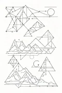 Tengri inspired geometric patterns tattoo design idea