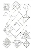 Tengri inspired geometric patterns tattoo design idea