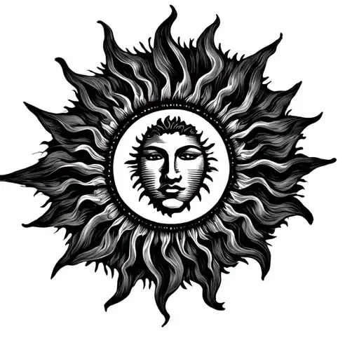 philippines sun with 12/20/2002 in the middle of the sun tattoo design idea