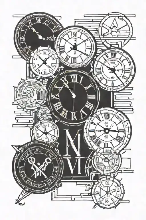 roman numerals representing important dates tattoo design idea