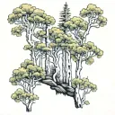 aspen trees tattoo design idea