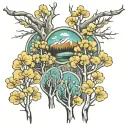 aspen trees tattoo design idea