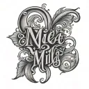 mila name tattoo design idea
