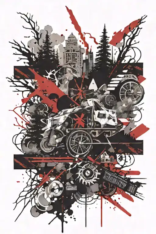 Appalachian mountains tattoo design idea