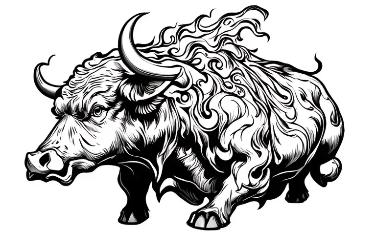 White Raging Bull 97+ Raging Bull Tattoo Ideas in 2026 - BlackInk AI