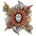 aizen sun tattoo design idea