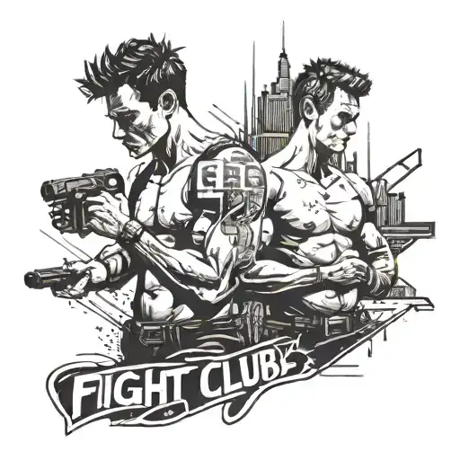 fight club tattoo design idea