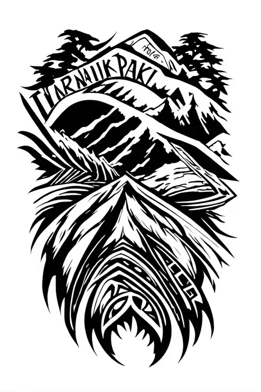 mt Taranaki, adventure racing, rugby, family, travel, lung cancer and prostate cancer tattoo design idea