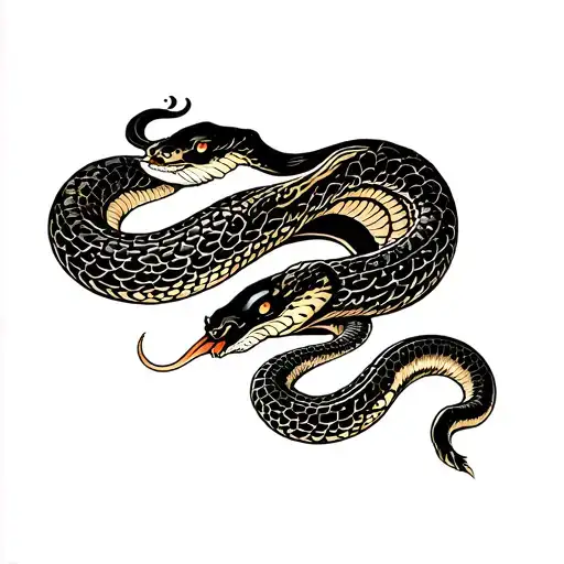 omni snake tattoo design idea