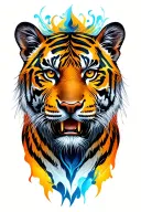 tiger head tattoo design idea