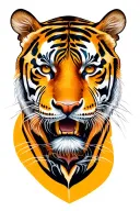 tiger head tattoo design idea