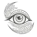 silent eye tattoo design idea