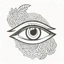 silent eye tattoo design idea