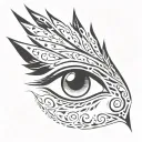 silent eye tattoo design idea