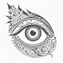 silent eye tattoo design idea
