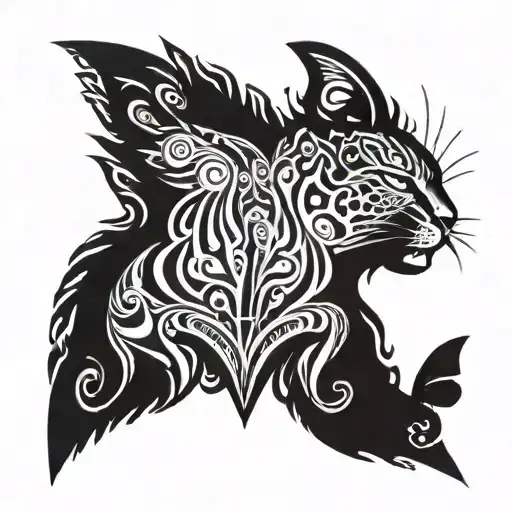 Metamorphosis from Jaguar to Butterfly via 13 different jungle animals tattoo design idea