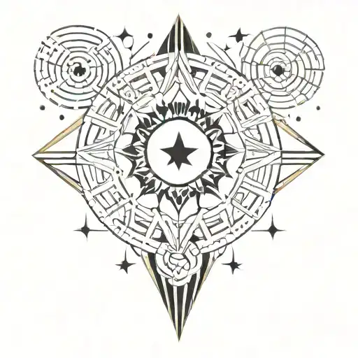 OUTLINE OF COSMIC PATTERNS tattoo design idea