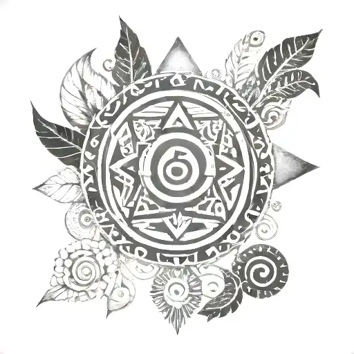 Pachamama symbol formed tattoo design idea