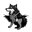 CELTIC WOLF tattoo design idea