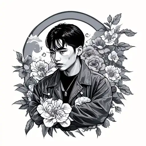 Korean and American street culture tattoo that includes tattoo design idea