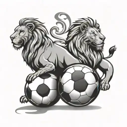 3 lions logo / soccer ball / italy tattoo design idea