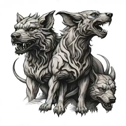 Cerberus tattoo design idea