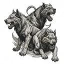 Cerberus tattoo design idea