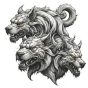 Cerberus tattoo design idea