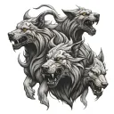 Cerberus tattoo design idea