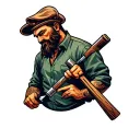 woodworking tattoo design idea