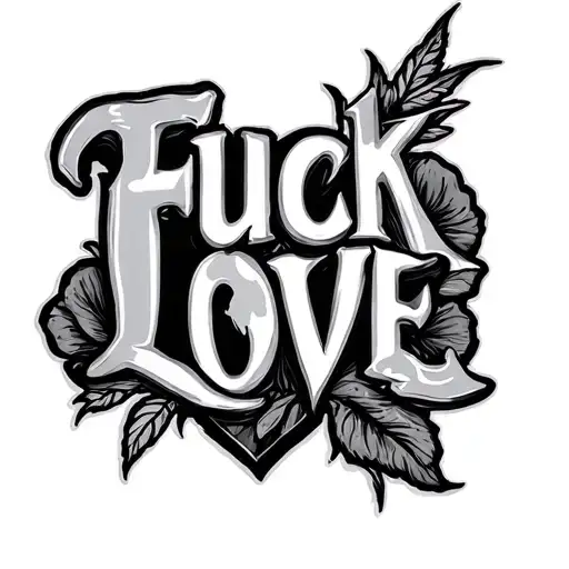 Fuck Love tattoo design idea