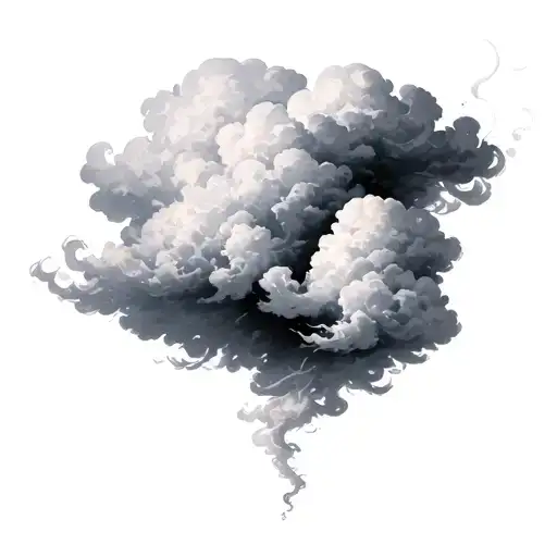 Filler Clouds and Smoke tattoo design idea