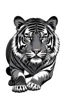 crawling Tiger tattoo design idea