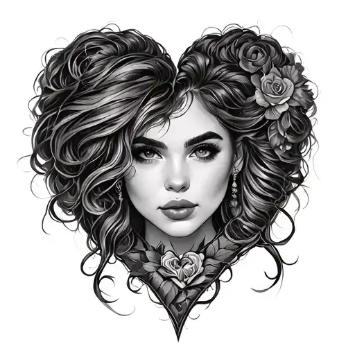 Kayla Simone with a heart  tattoo design idea
