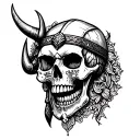 viking skull tattoo design idea