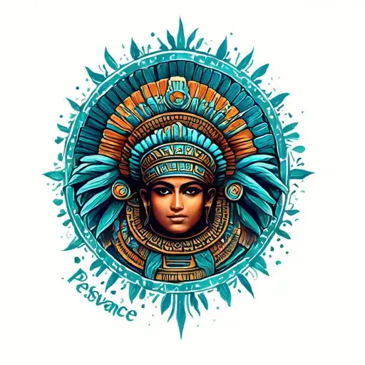 "Perseverance " Mayan tattoo design idea