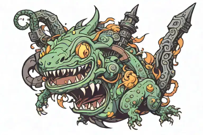 gomu gomu no mi tattoo design idea