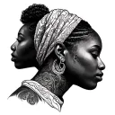 Black People tattoo design idea