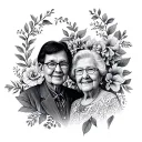 Memorial Grandparents tattoo design idea